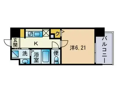 RUPIEレジデンス九大学研都市II(1K/5階)の間取り写真