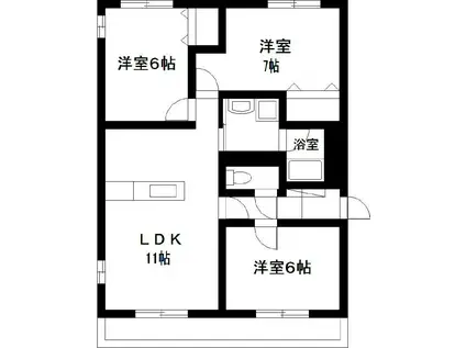 COLLINE(3LDK/2階)の間取り写真