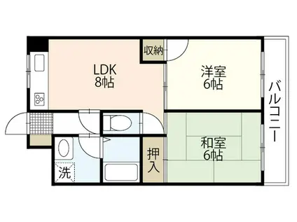 クリオール(2LDK/4階)の間取り写真