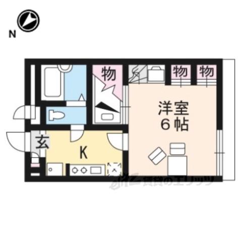 レオパレス松陽(1K/2階)の間取り写真