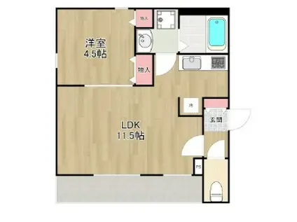 イーストグロウ上池袋(1LDK/1階)の間取り写真