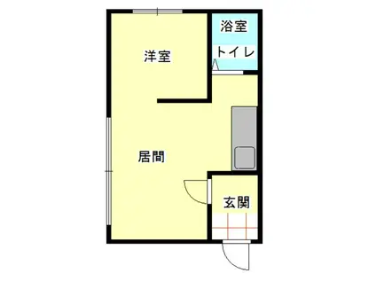 清水コーポ(1DK/2階)の間取り写真