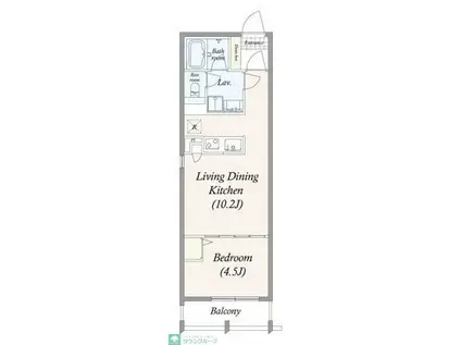 GRAN PASEO三宿(1LDK/1階)の間取り写真