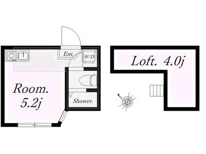 ユナイト井土ヶ谷トニー・ペレス(ワンルーム/2階)の間取り写真