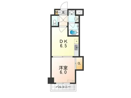 クレオシティ(1DK/5階)の間取り写真