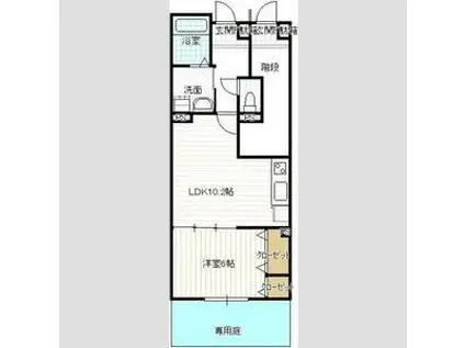 IYO ET UNAMI(1LDK/1階)の間取り写真