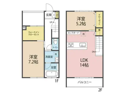 ソフトタウン片島(2LDK/1階)の間取り写真