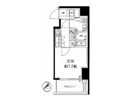 ジェノビア浅草橋グリーンヴェール(1K/8階)の間取り写真