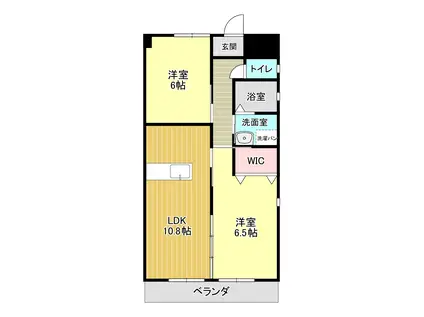 ファミーユ春日井 B棟(2LDK/2階)の間取り写真