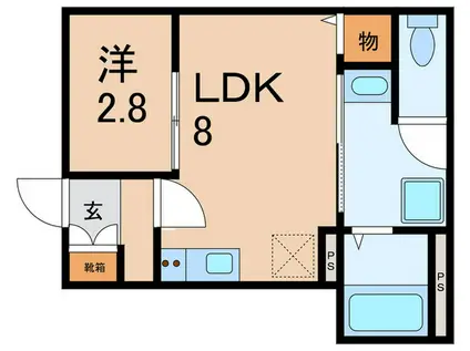 コスモガーデン中野町(1LDK/1階)の間取り写真