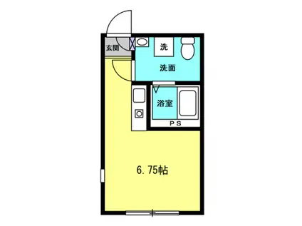 アクシスコート小岩(ワンルーム/3階)の間取り写真