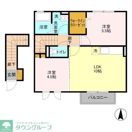 プランドール(2LDK/2階)の間取り写真