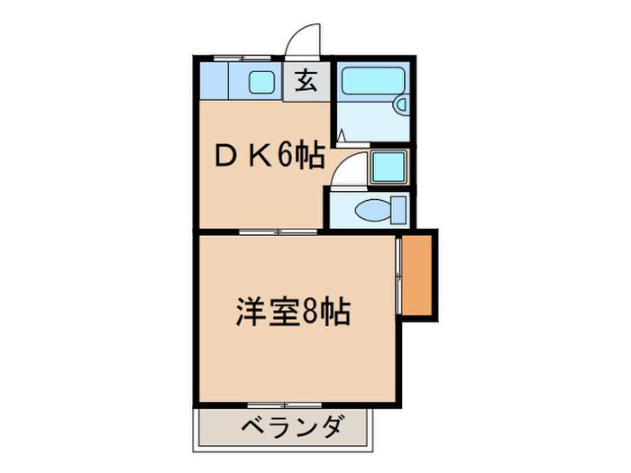 エクセレンス名東(1DK/3階)の間取り写真
