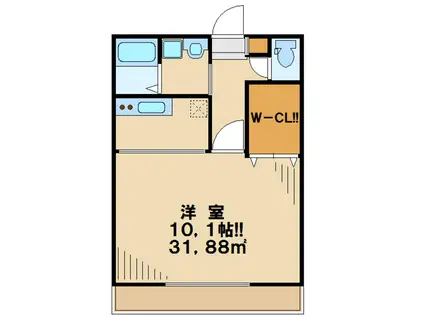 フォルトゥーナ(1K/2階)の間取り写真
