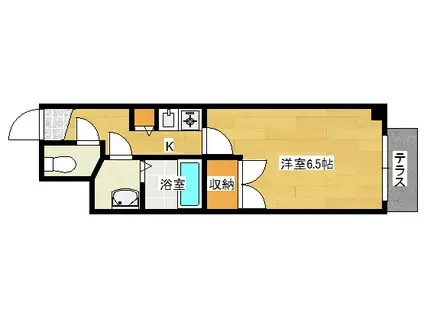 ベルビュー河原町(1K/4階)の間取り写真