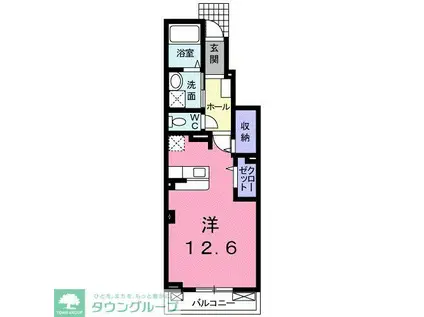 ブローテ(ワンルーム/1階)の間取り写真