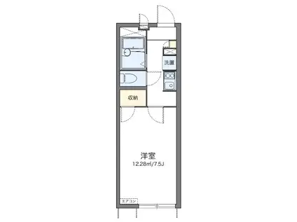 ピュアグリーンIII(1K/2階)の間取り写真