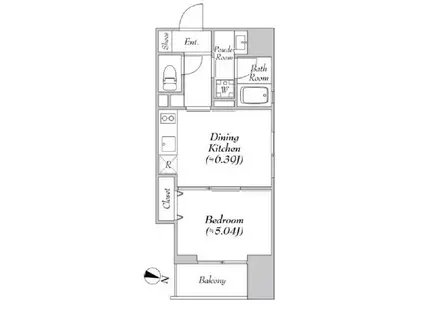 エルスタンザ神田須田町(1DK/6階)の間取り写真