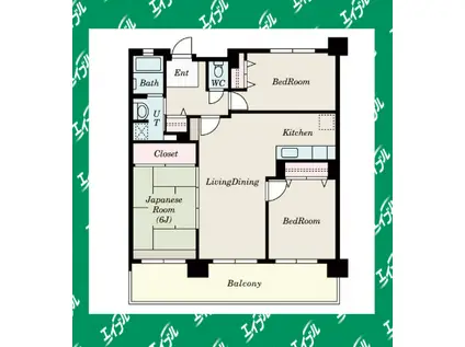 セントラル滝の水(3LDK/3階)の間取り写真