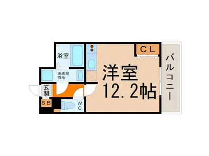 プラウランド名駅(ワンルーム/9階)の間取り写真