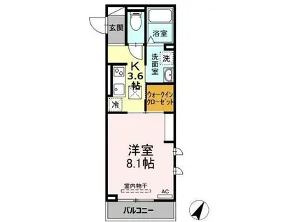 ぴりか/ひより ぴりか(1K/2階)の間取り写真