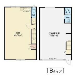 中島WORKING BASE(ワンルーム/1階)の間取り写真
