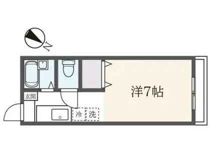 コーポRSH(ワンルーム/1階)の間取り写真