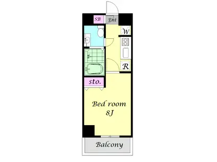 ベルエスパス(1K/5階)の間取り写真