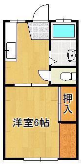 パナハイツ巴里(1K/1階)の間取り写真