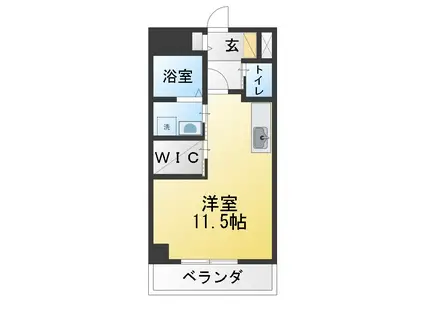 フラワーパーク(ワンルーム/4階)の間取り写真