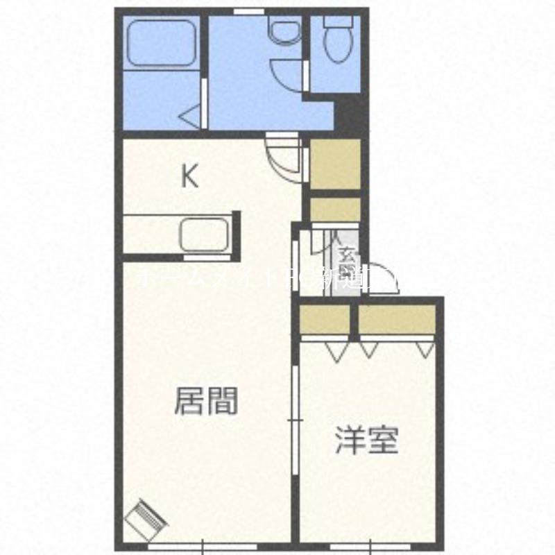 ロイヤルコート(1LDK/2階)の間取り写真