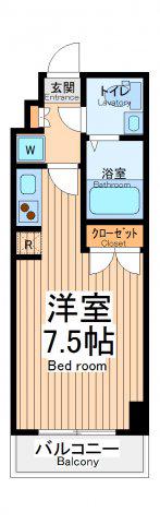 アルテシモ グレアス(1K/2階)の間取り写真
