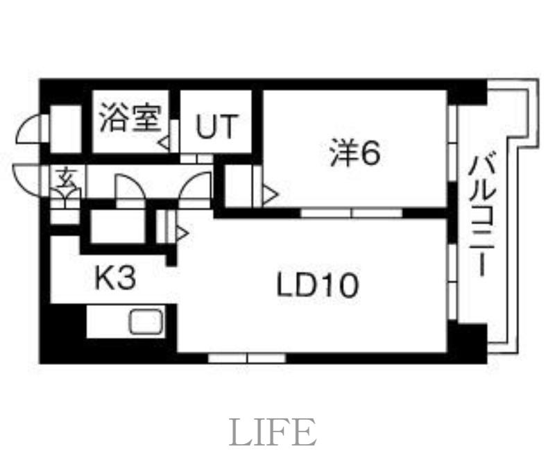 アヴィンズ平岸(1LDK/7階)の間取り写真