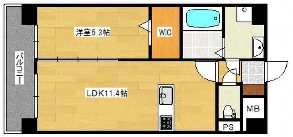 ボスコボブビルディング(1LDK/3階)の間取り写真