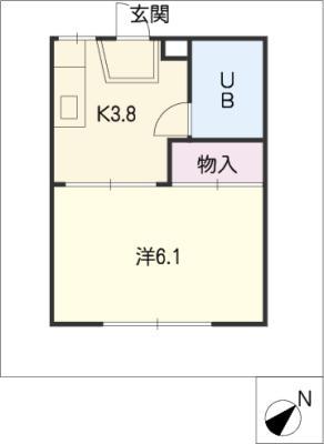メゾンシャルマンA(1K/1階)の間取り写真