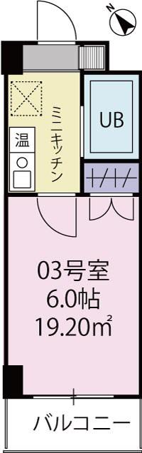 ベルビー川崎(1K/7階)の間取り写真