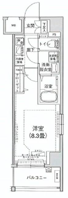 アイル東京向島参番館(1K/10階)の間取り写真