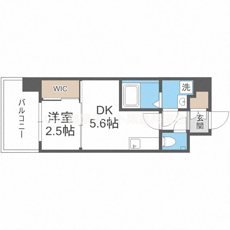 セレニテ福島プリエ(1DK/9階)の間取り写真