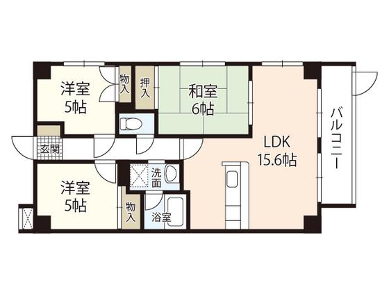 エクシード古江(3LDK/4階)の間取り写真