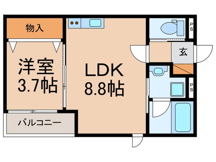 GRANDCIA PLUS(1LDK/1階)の間取り写真