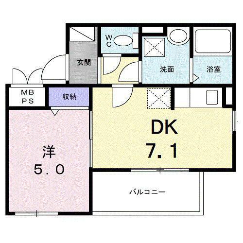 ルミエール品川(1DK/3階)の間取り写真