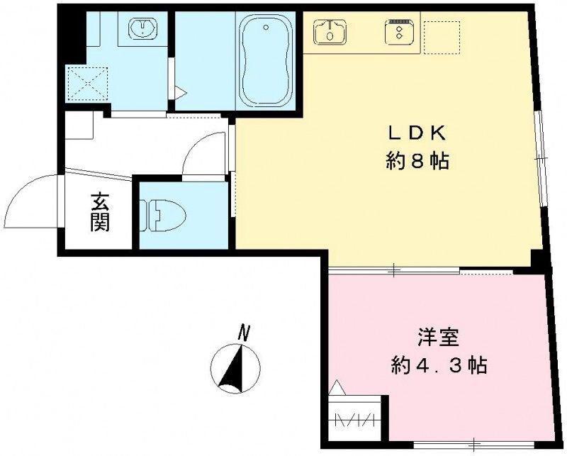 RAMII板橋大和町(1LDK/3階)の間取り写真