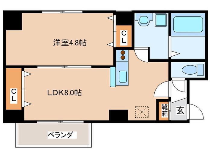 ベル アンジュ(1LDK/1階)の間取り写真