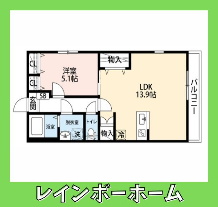 エクセラン上本郷II(1LDK/2階)の間取り写真