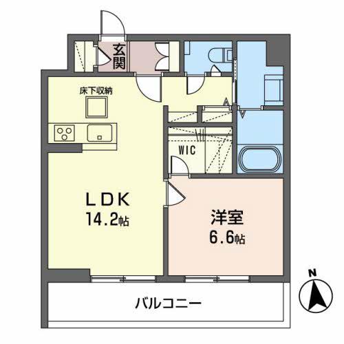 ザ・ガーデンコートハウス(1LDK/1階)の間取り写真