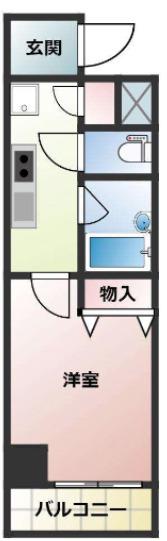 スカイコート新小岩(1K/12階)の間取り写真