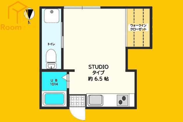 ときわハイツ(ワンルーム/1階)の間取り写真