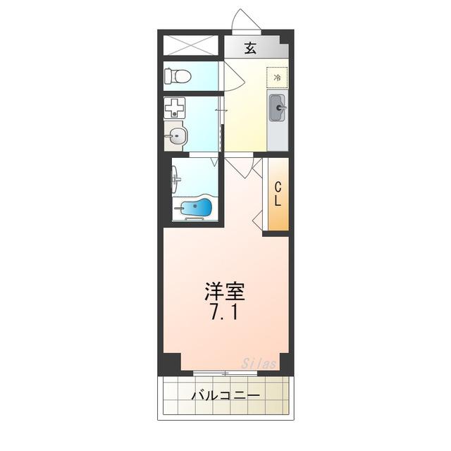 パインアベニュー(1K/1階)の間取り写真