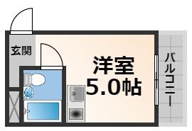 アリーヴェデルチ小阪(ワンルーム/5階)の間取り写真