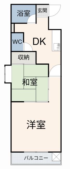 新日ビル豊明マンション(2DK/4階)の間取り写真